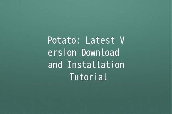 Potato: Latest Version Download and Installation Tutorial 🚀🥔