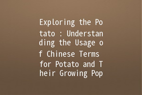 Exploring the Potato 🍟: Understanding the Usage of Chinese Terms for Potato and Their Growing Popularity