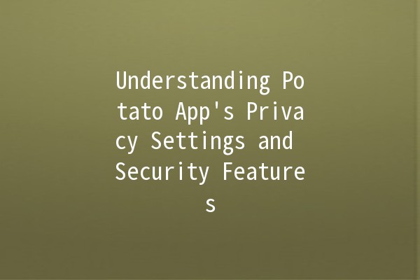 Understanding Potato App's Privacy Settings and Security Features 🥔🔒