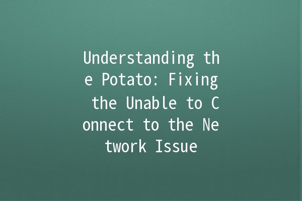 Understanding the Potato: Fixing the Unable to Connect to the Network Issue 🥔🌐