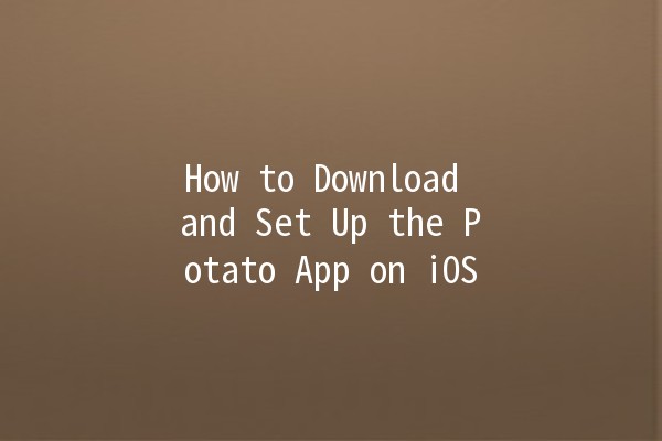 How to Download and Set Up the Potato App on iOS 📲🥔