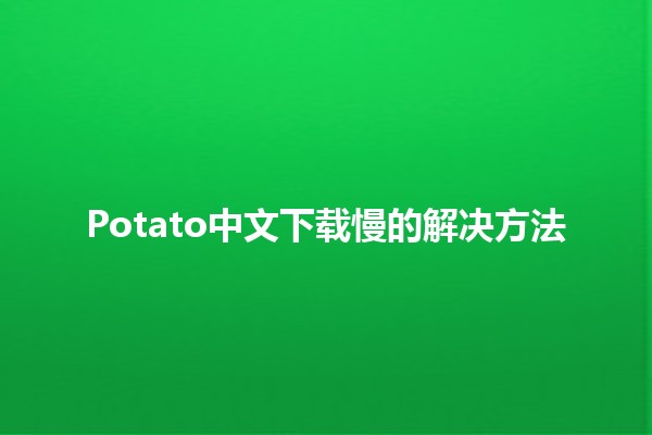 Potato中文下载慢的解决方法 🥔💨