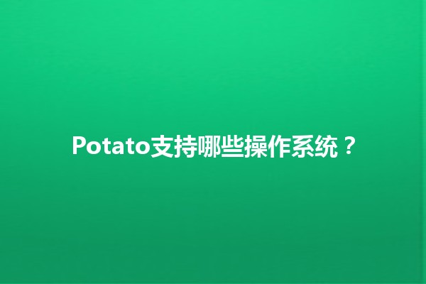 Potato支持哪些操作系统？🌍🖥️