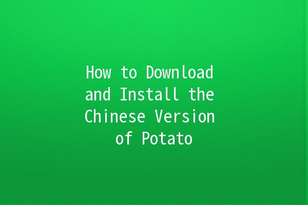 How to Download and Install the Chinese Version of Potato 🎮