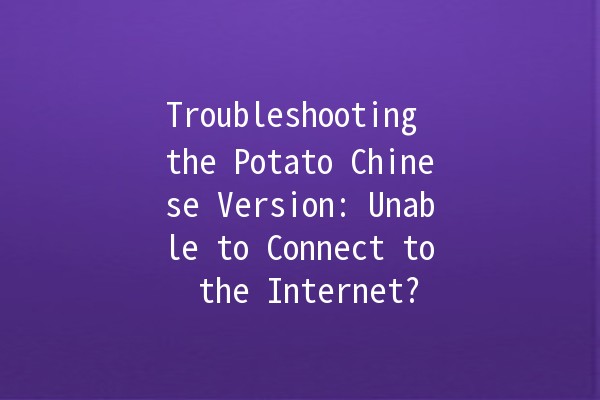 Troubleshooting the Potato Chinese Version: Unable to Connect to the Internet? 🔧📶