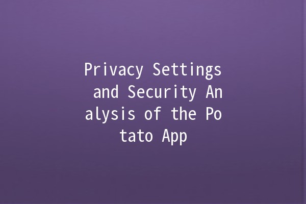 Privacy Settings and Security Analysis of the Potato App 🥔🔒