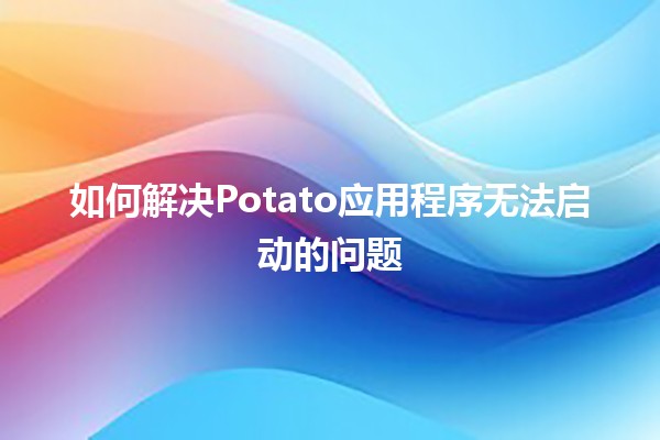 如何解决Potato应用程序无法启动的问题 🚀🛠️