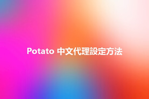 Potato 中文代理設定方法 💻🌐