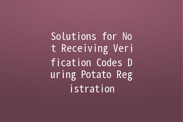 Solutions for Not Receiving Verification Codes During Potato Registration 🥔📱