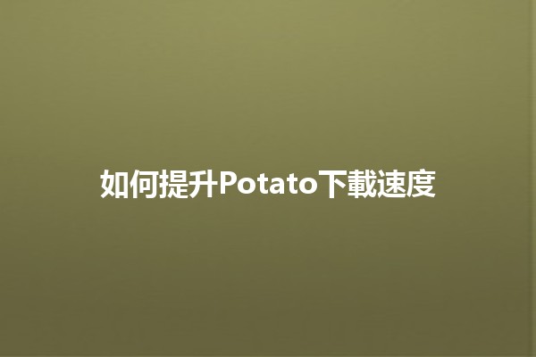 如何提升Potato下載速度 🥔⚡