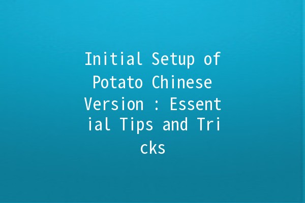 Initial Setup of Potato Chinese Version 🥔🎮: Essential Tips and Tricks