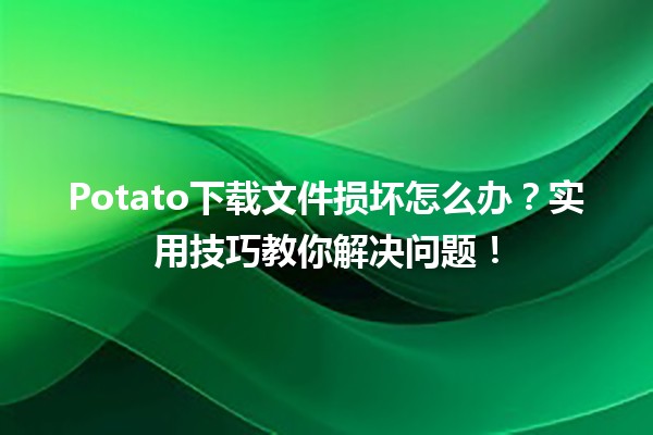 😟 Potato下载文件损坏怎么办？实用技巧教你解决问题！